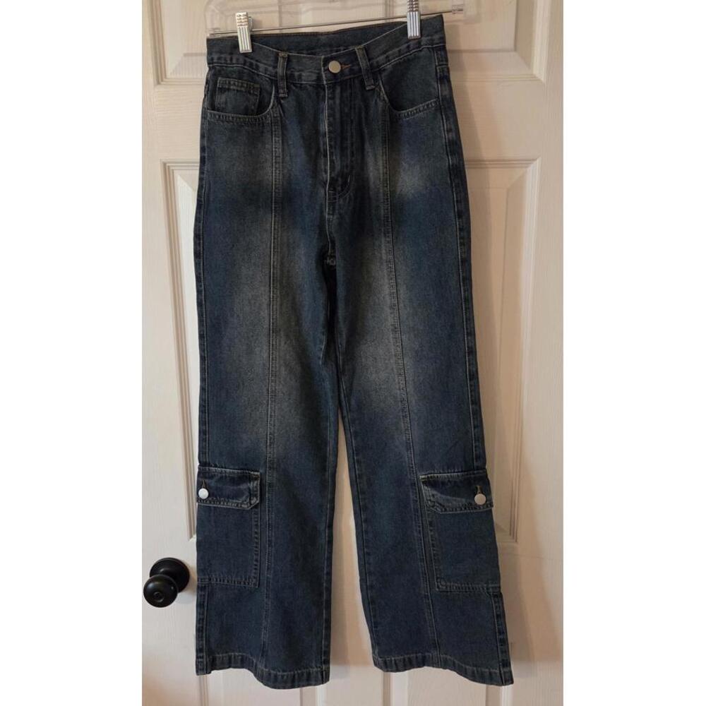 Cider Alessia Solid Cargo Jeans - Size XS‎ - Picture 3 of 8